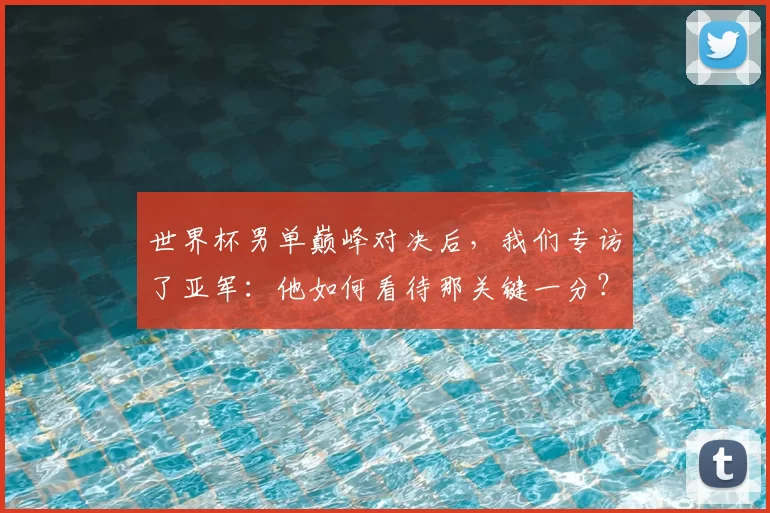 世界杯男单巅峰对决后，我们专访了亚军：他如何看待那关键一分？
